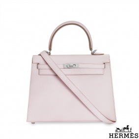 Hermés Kelly II Sellier 25cm Mauve Pale Veau Epsom PHW Hermés Kelly II Sellier 25cm Mauve Pale Veau Epsom PHW